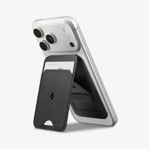 Card holder Spigen Slim Fold (Mag Fit) S314-3, PU leather, Black
