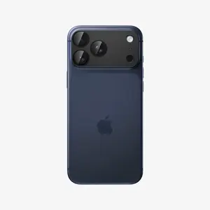 Защитное стекло объектива Spigen Optik Pro XL EZ Fit для iPhone 17 Pro, закалённое, пыле- и устойчиво к царапинам, чёрное, 2 шт.