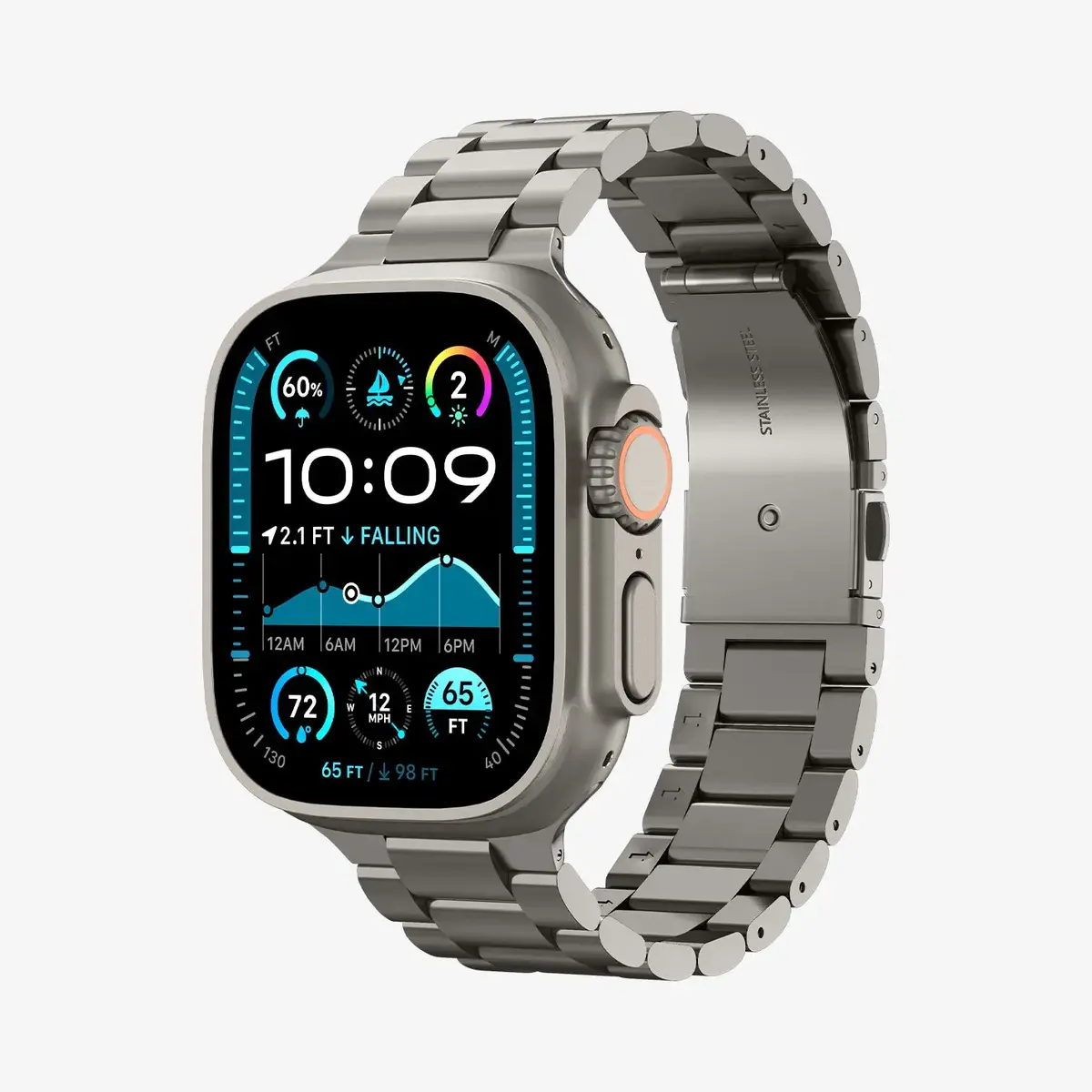 Spigen Modern Fit Titanium siksniņa priekš Apple Watch Ultra 49 mm Photo 2