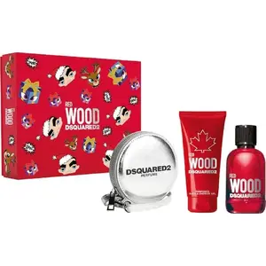 Gift set DSquared2 Red Wood 100 ml EDT + 100 ml Shower Gel + Wallet