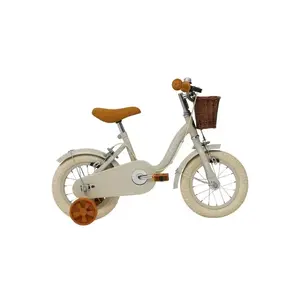 Children's bicycle HUFFY 12" Vintage, gray — 12" wheels, steel frame, front and rear brakes, stabilizers, basket, mudguards