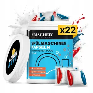 Таблетки для посудомоечной машины FRISCHER 3-в-1, 22 шт., доза 15 г, свежий аромат, пластиковая банка