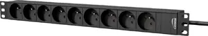 Сетевой фильтр CAYMON PSR109F/B — 19" планочный PDU, модель PSR109F/B