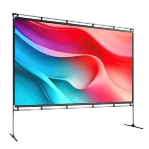 Portable projection screen JMGO for 100" projectors, foldable travel screen, model VCJMG
