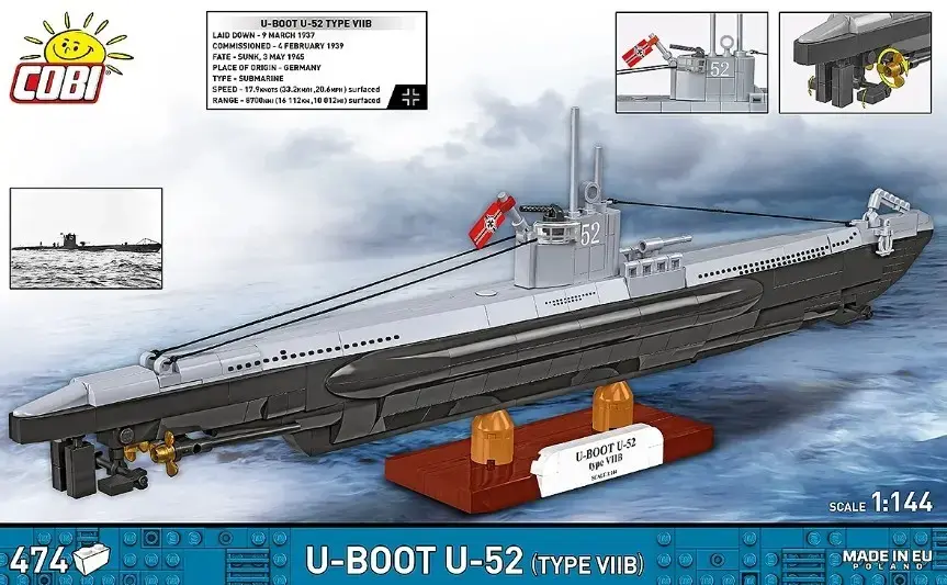 Cobi U-Boot U-52 construction set — 474 pcs Photo 7