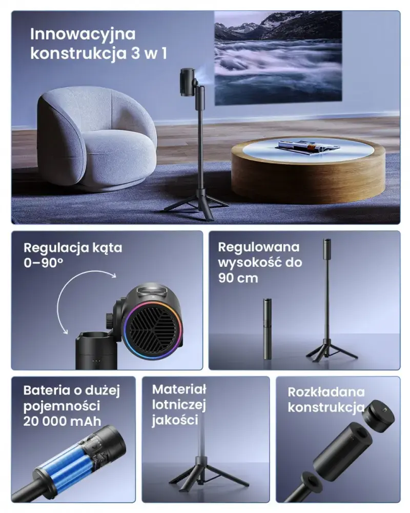 JMGO Power Bank with Tripod P0X1 портативный пауэрбанк Photo 7