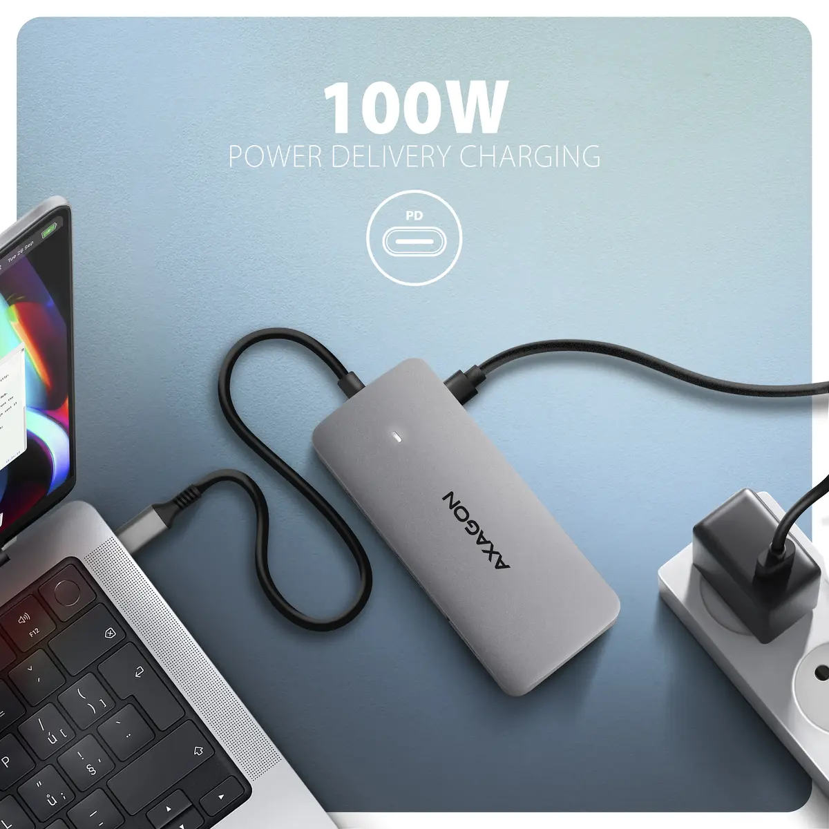 AXAGON USB‑C хаб HMC-CUB83X2 — 7‑в‑1 Dual 4K Photo 8