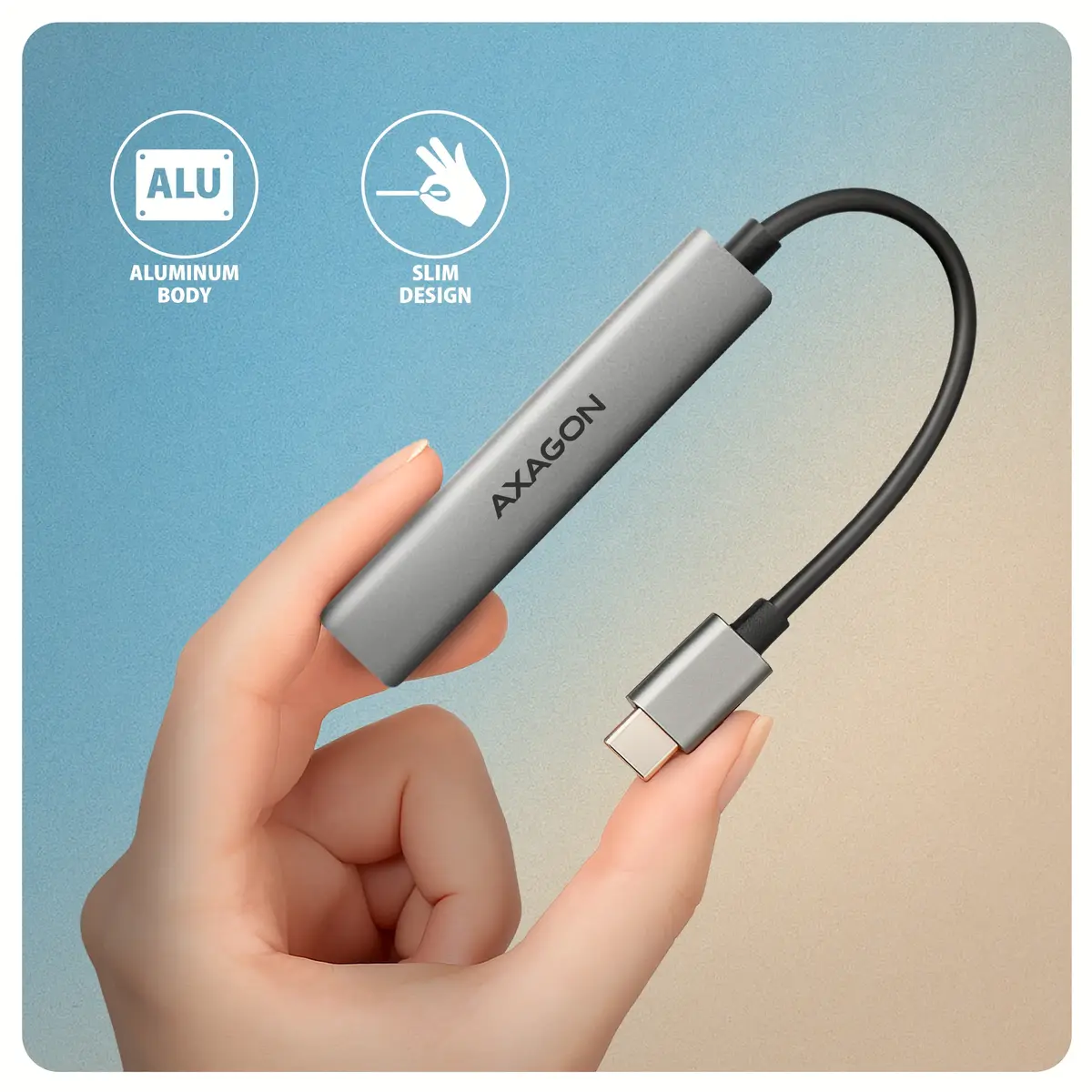 AXAGON HUE-STC USB-концентратор 4 порта Photo 5
