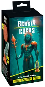 Анальная пробка Beasty Cocks Atlantis — силикон, коническая форма, присоска, длина 21 см, ø 4,6–7,8 см