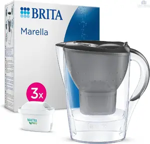 Кувшин-фильтр для воды BRITA Marella 2,4 л с 3 сменными фильтрами MAXTRA+ Pro, графит