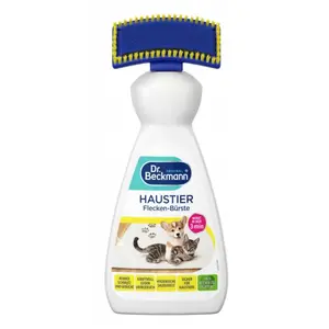 Tīrīšanas līdzeklis dr. beckmann Pet Stain and Odor Remover ar suku 650 ml — dzīvnieku traipu un smaržu noņemšanai, audumiem un mēbelēm