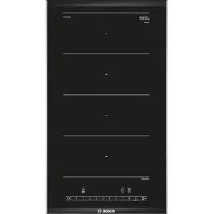 Встраиваемая индукционная варочная панель Bosch Serie 6 PXX375FB1E, 2 зоны, чёрная, сенсорное управление, 3700 Вт, 306×527×51 мм