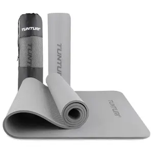 Yoga mat Tunturi Yogamat 8mm — 8 mm thickness, grey, non-slip exercise mat