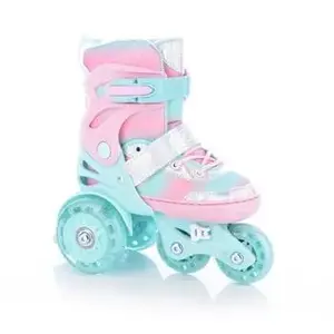 Children's adjustable inline skates TEMPISH TWIXER GIRL sizes 26–30 — supportive boot, four-wheel frame, size-adjust mechanism