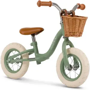 Bērnu velosipēds HUFFY Vintage 10" — 10" riteņi, tērauda rāmis, vienātrums, aizmugures pedāļu bremze