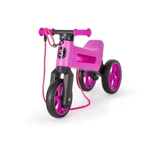 Bērnu līdzsvara velosipēds Funny Wheels Rider Super Sport — violets, viegls zema sēdpozīcija dizains