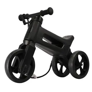 Bērnu skrējritenis Funny Wheels Rider Super Sport ALL BLACK Special Edition — regulējams sēdeklis, bezplākstera riteņi (modelis 516507)
