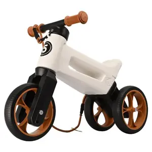 Sabalansējamais velosipēds Funny Wheels Rider Super Sport — pērļu/brūns, viegls bērniem