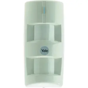 Outdoor wireless motion detector Yale 60-A100-0EIR-SR-5011 — wall mount, 868 MHz, 12 m, battery (AA, lithium), white