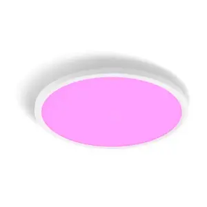 Потолочный светильник Philips Hue Devote slim ceiling light M, круглый LED 23 Вт, белый, Ø42,1 см, универсальный