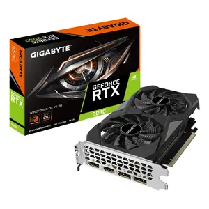 Videokarte ASROCK GIGABYTE GeForce RTX 3050 WINDFORCE OC V2 6G — 6 GB GDDR6, 96 bit, PCIe 4.0, 1477 MHz
