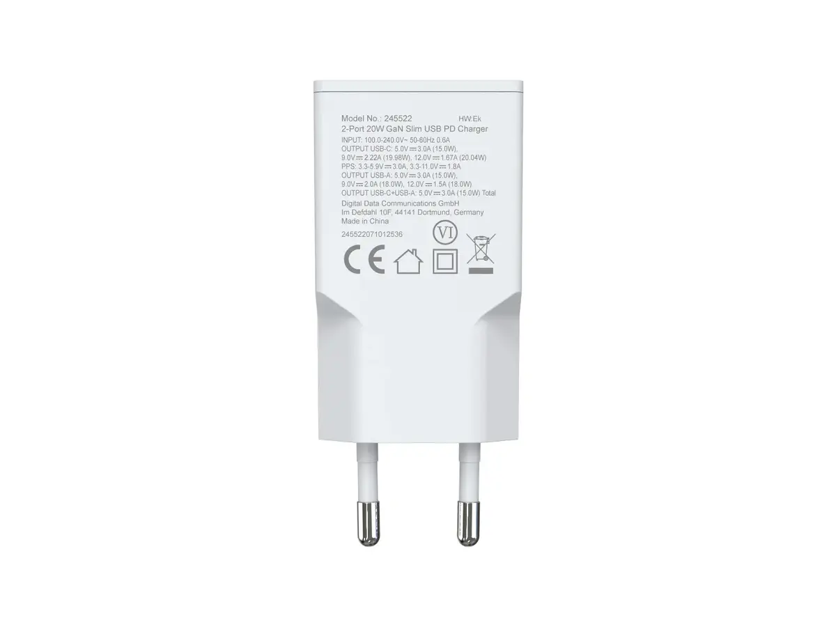 EQUIP 2‑portu 20W GaN Slim USB PD lādētājs Photo 2
