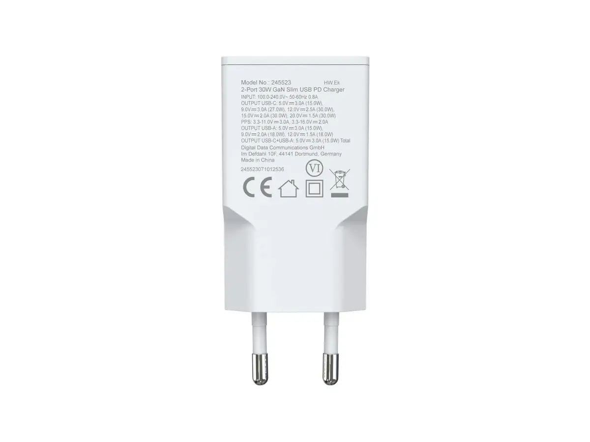 EQUIP 30W GaN 2 porta USB PD lādētājs Photo 2