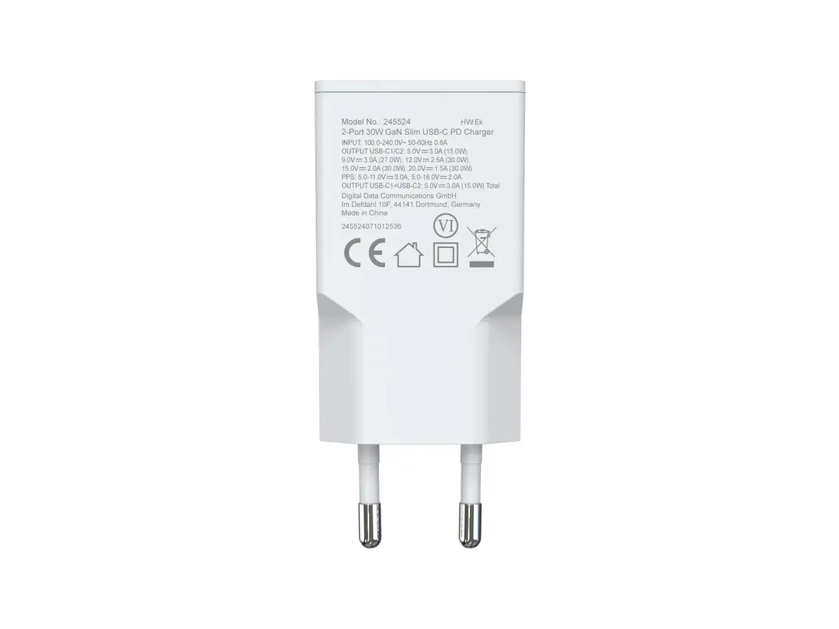 EQUIP 2‑portu 30W GaN Slim USB‑C PD lādētājs Photo 2