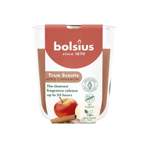 Aromātiskā svece stikla traukā bolsius True Scents Ø80×73 mm — Ābols un kanēlis