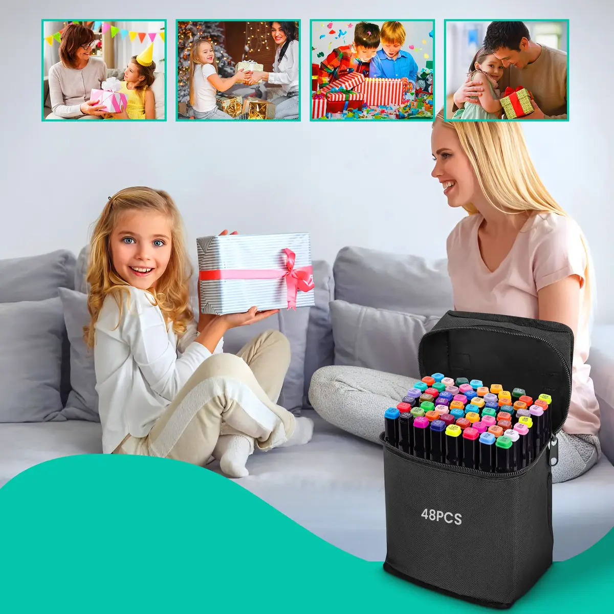 Extralink MARKERY спиртовые маркеры 48 шт Photo 6