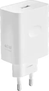 Зарядное устройство для мобильных устройств REALME RMTC45W 45W белое — сетевое (в помещении), быстрый заряд, 1× USB-A, вход 100–240 В, макс. выход 11 В