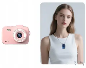 Keychain Camera Xrec X8 12MP pink salmon — compact wearable spy camera 12 MP