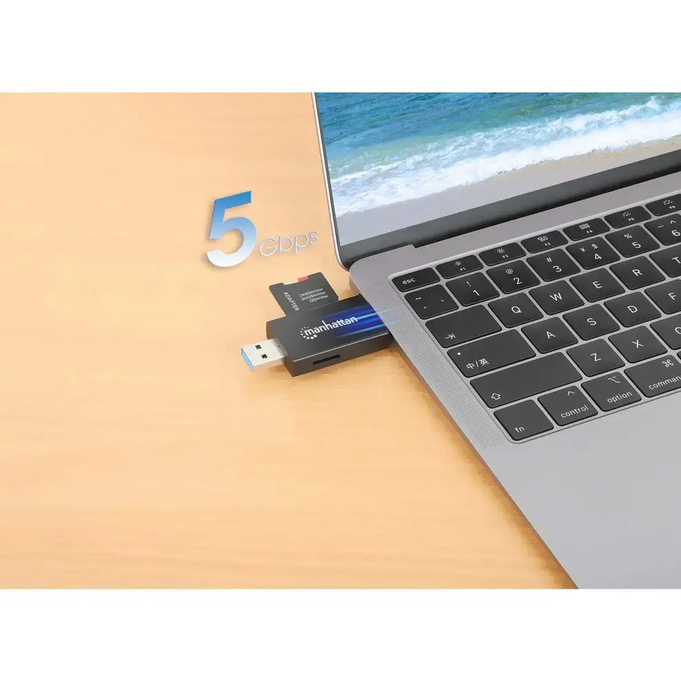 MANHATTAN USB‑A/USB‑C kombinētais karšu lasītājs 5 Gbps Photo 2
