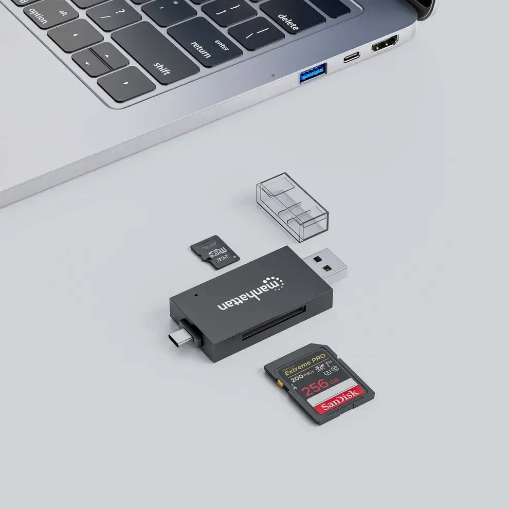 MANHATTAN USB‑A/USB‑C kombinētais karšu lasītājs 5 Gbps Photo 4