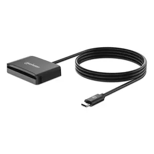 Manhattan Universal Smart Card Reader 102742 with USB Type-C Interface, MicroSD Slot, and SIM Card Support