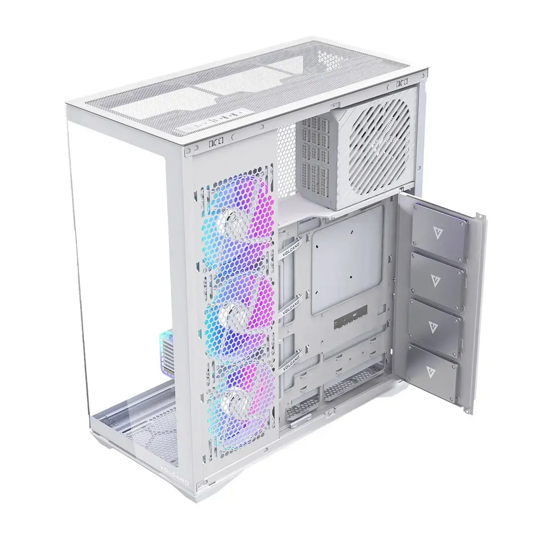 Korpuss MODECOM Volcano SPACE XL ARGB FULL TOWER 5F White Photo 6