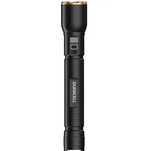 Flashlight Duracell DF4000R black — handheld rechargeable torch, compact design