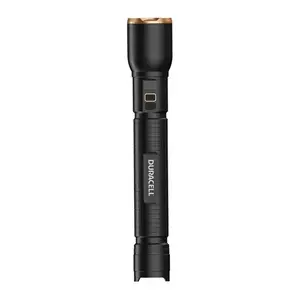 Flashlight Duracell DF6000R Gift Box — handheld rechargeable torch, black