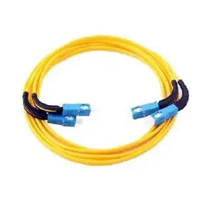 Optical patch cable electro base SC–SC 90° angled duplex single-mode 2 m