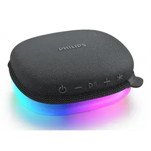 Bluetooth speaker Philips TAS2307BK/00 with integrated lights, wireless audio playback