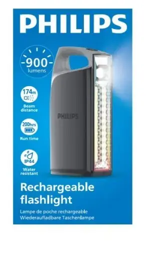 Philips перезаряжаемый фонарь USB-C 900 лм 4000 мА·ч Photo 2