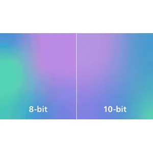 True 10-bit display reproduces smoother gradients on visuals