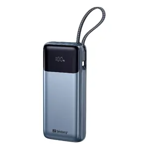 Powerbank SANDBERG All-in1 Powerbank 20000 PD 67W — 20000 mAh LiPo, 1×USB-A, 1×USB-C, 15 W, melns/pelēks