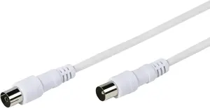 Vivanco VVANX50MFW Coaxial Cable 5 m White