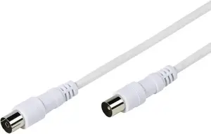 Vivanco VVANX100MFW Coaxial Antenna Cable 10 m White