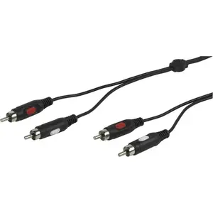 Audio cable Vivanco VVA2RCA25MMK — 2 x RCA male to 2 x RCA male, 2.5 m, black