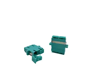 Lanview SC/UPC Female to SC/UPC Female OM3 Duplex Fibre Adapter Aqua