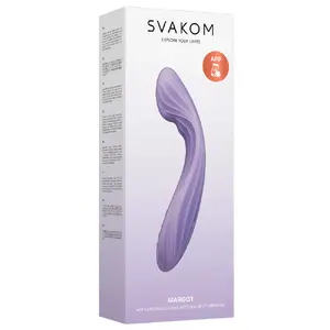 Personal vibrator Svakom Margot Lilac Swirl — dual-motor G-spot and clitoral vibrator, silicone/ABS, 21 cm, insertion 10.3 cm, Ø 3.6 cm