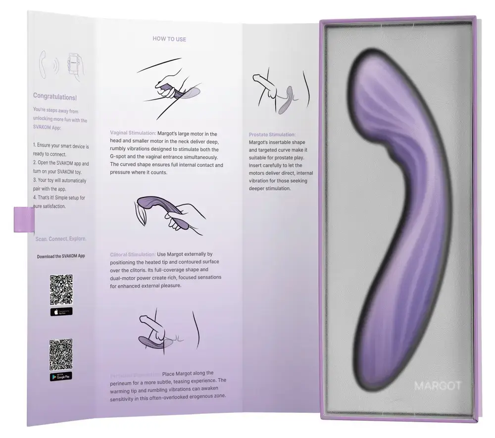 Svakom Margot Lilac Swirl двухмоторный G-точка вибратор Photo 17
