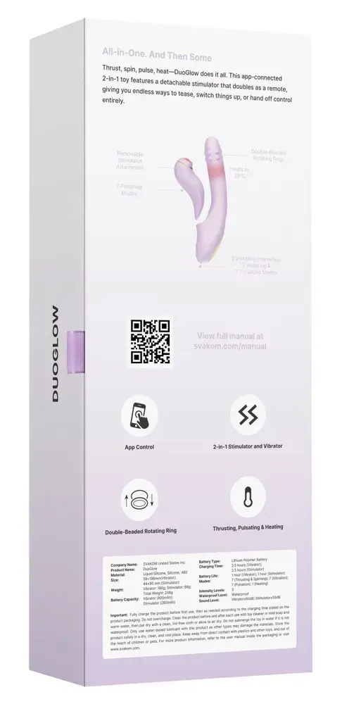 Svakom DuoGlow Pastel Lilac вибратор Photo 10